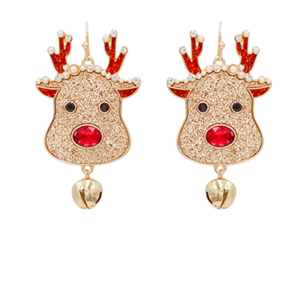 Rudolph Face Earrings